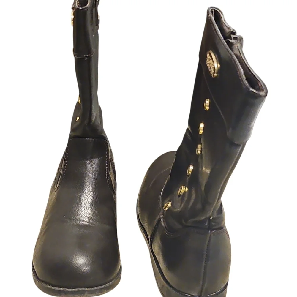 Michael Kors Brown Boots w/Gold Accents